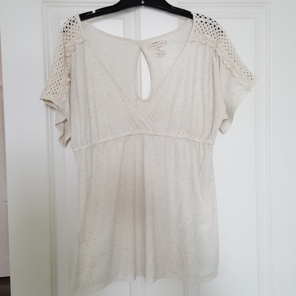 Crocheted Sleeve Top from Maurice's!